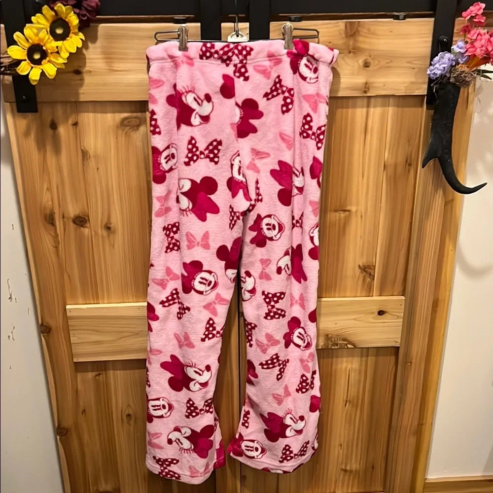 Disney Minnie Mouse Pink Fleece Pajama Pants - Picture 5 of 7